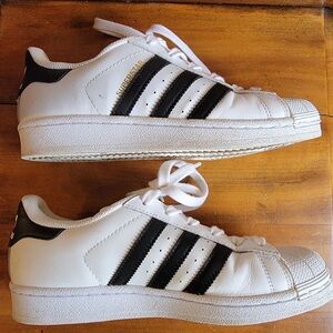Adidas Superstar White and Black Sneakers